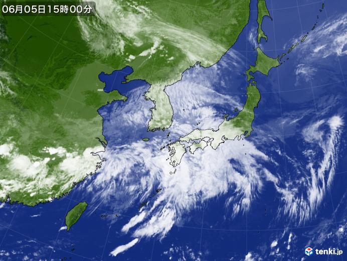 実況天気図(2022年06月05日)