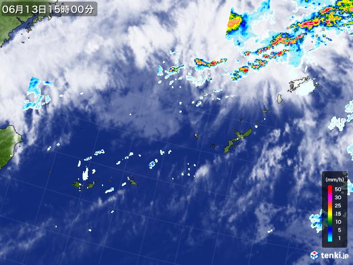 実況天気図(2022年06月13日)