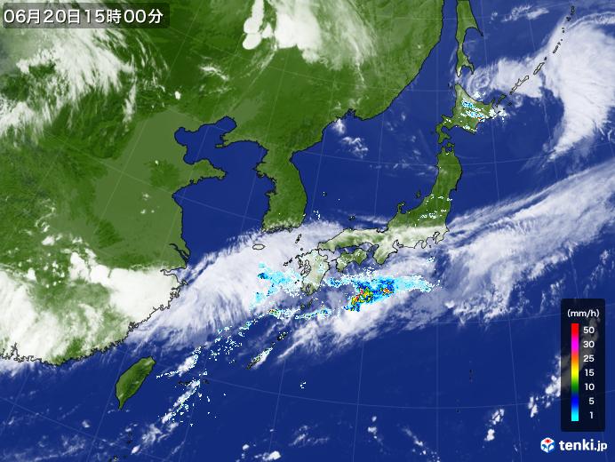 実況天気図(2022年06月20日)