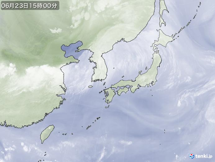 実況天気図(2022年06月23日)