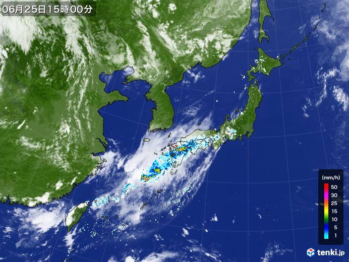 実況天気図(2022年06月25日)