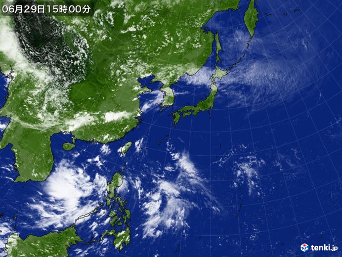 実況天気図(2022年06月29日)