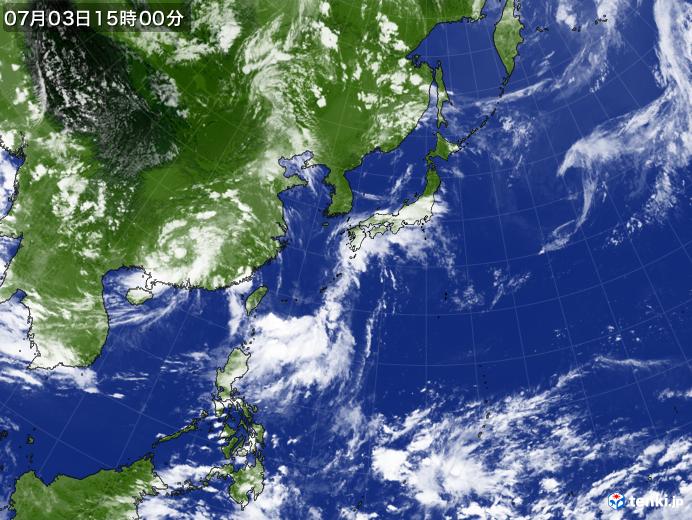 実況天気図(2022年07月03日)