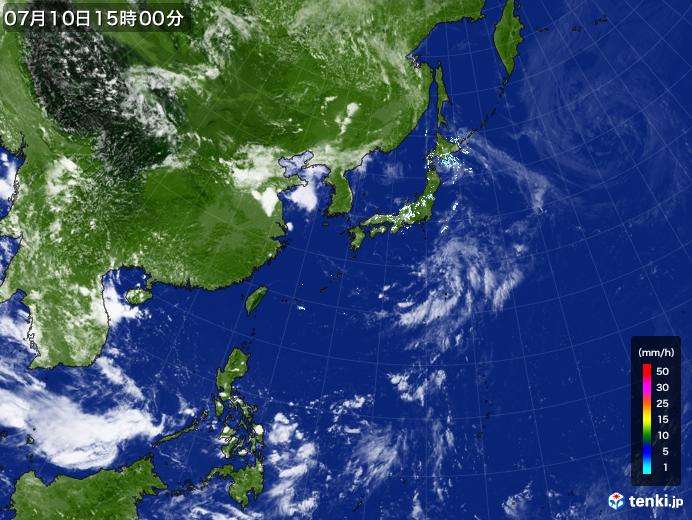 実況天気図(2022年07月10日)