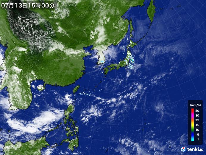 実況天気図(2022年07月13日)