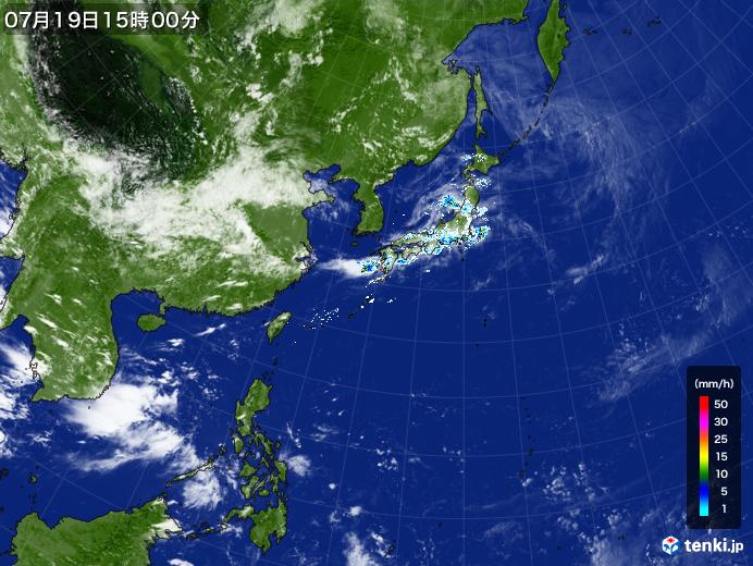 実況天気図(2022年07月19日)
