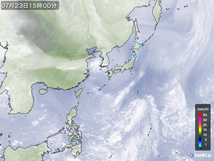 実況天気図(2022年07月23日)