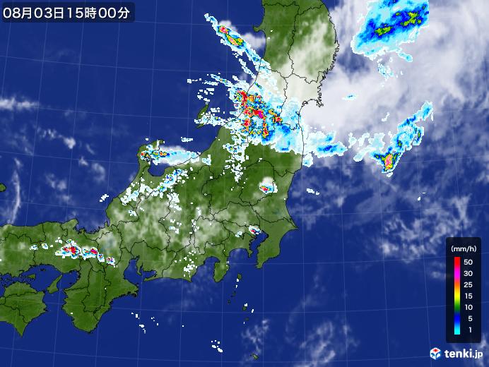 実況天気図(2022年08月03日)