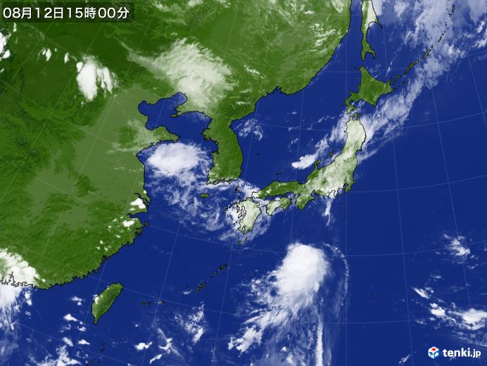 実況天気図(2022年08月12日)