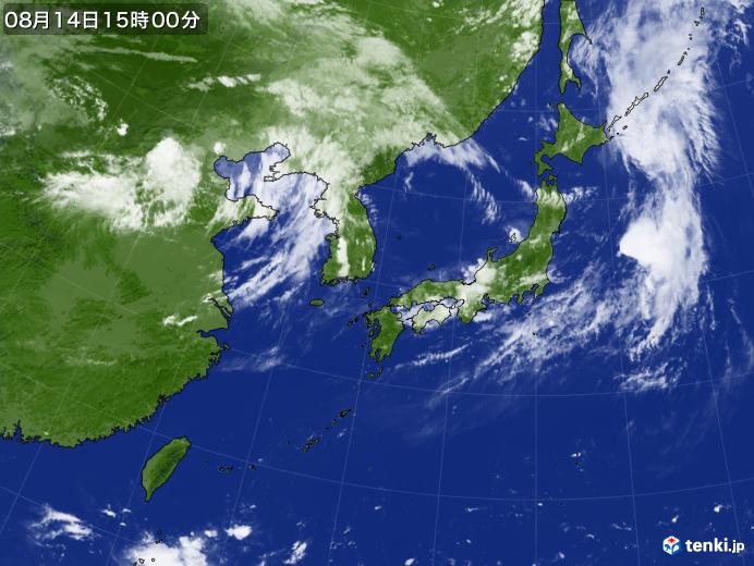 実況天気図(2022年08月14日)