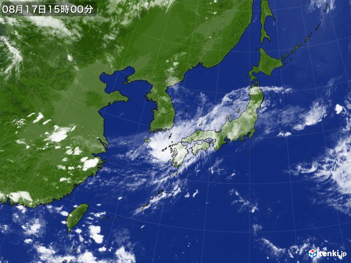 実況天気図(2022年08月17日)