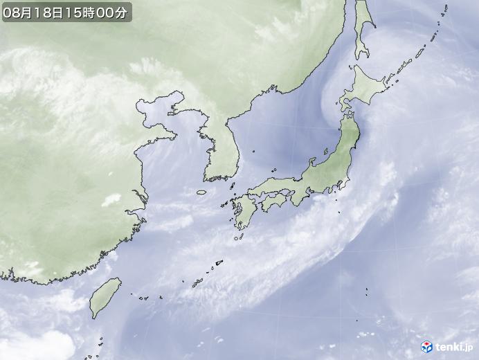 実況天気図(2022年08月18日)