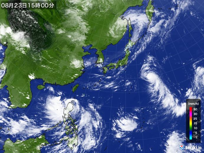 実況天気図(2022年08月23日)