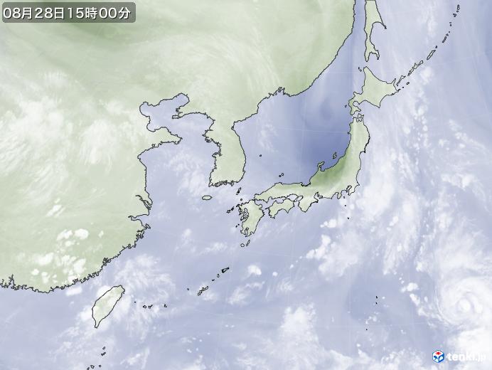 実況天気図(2022年08月28日)