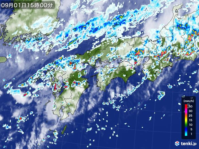 実況天気図(2022年09月01日)