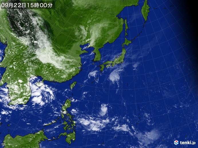 実況天気図(2022年09月22日)