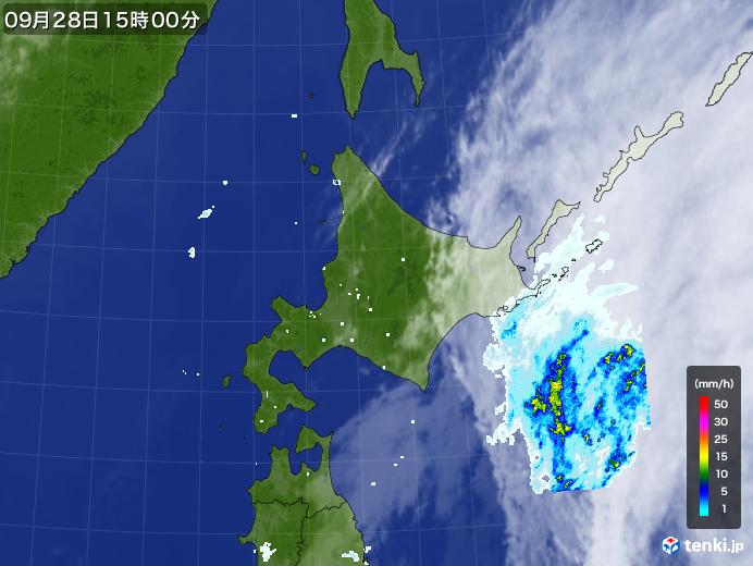 実況天気図(2022年09月28日)