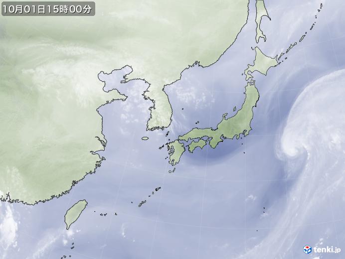 実況天気図(2022年10月01日)