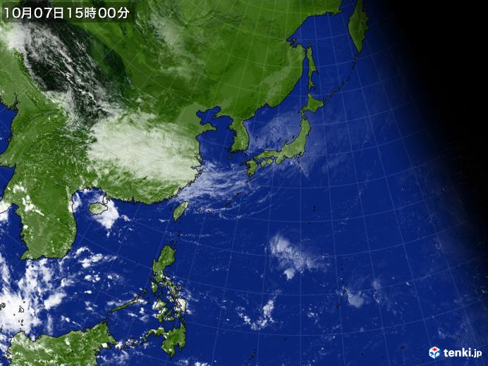 実況天気図(2022年10月07日)