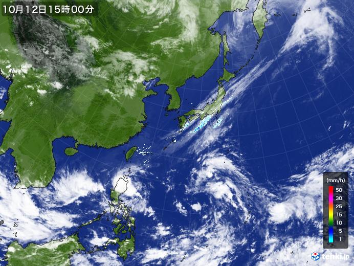 実況天気図(2022年10月12日)