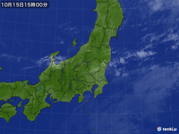 実況天気図(2022年10月15日)