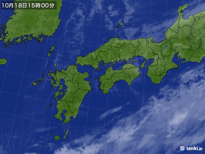 実況天気図(2022年10月18日)