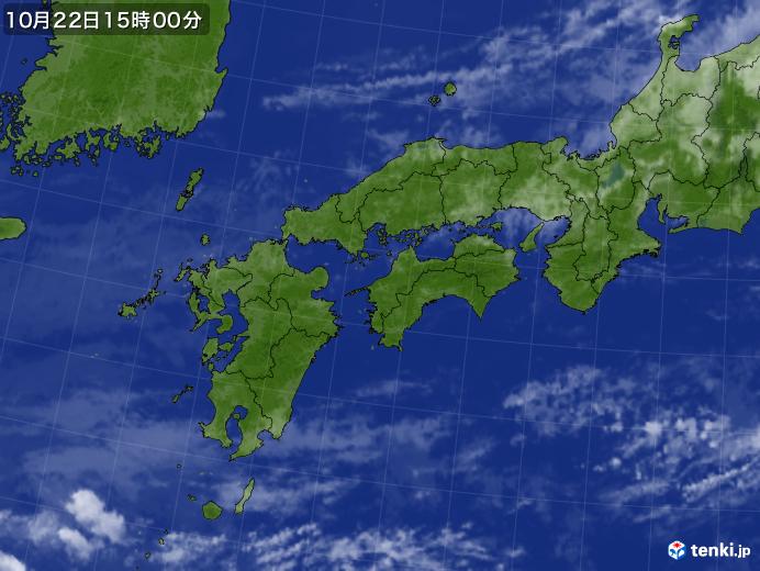 実況天気図(2022年10月22日)