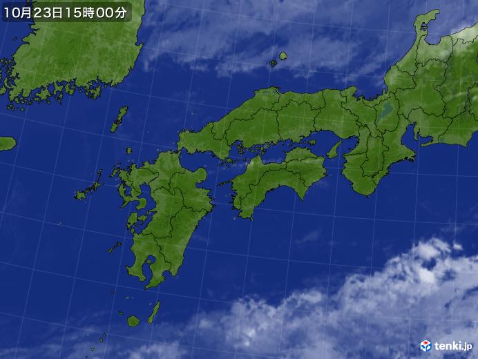 実況天気図(2022年10月23日)