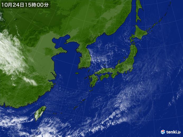 実況天気図(2022年10月24日)