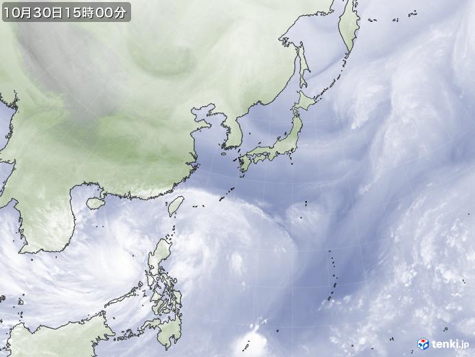 実況天気図(2022年10月30日)