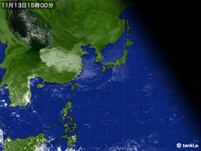 実況天気図(2022年11月13日)