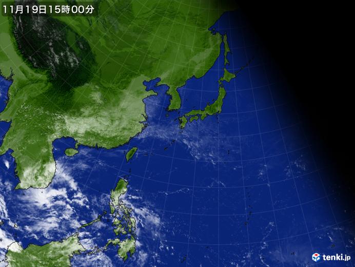 実況天気図(2022年11月19日)