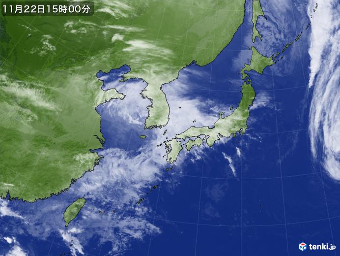 実況天気図(2022年11月22日)