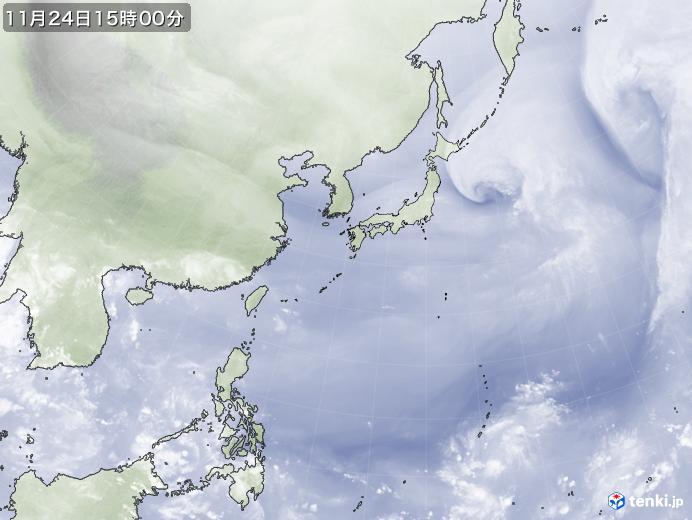 実況天気図(2022年11月24日)