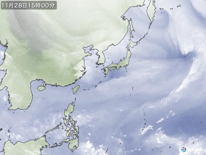 実況天気図(2022年11月28日)