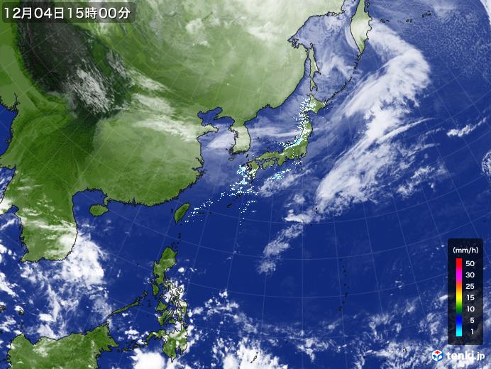 実況天気図(2022年12月04日)