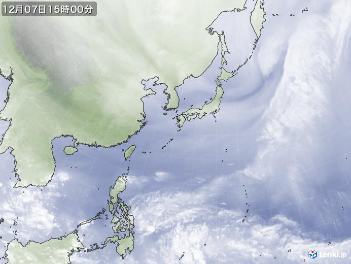 実況天気図(2022年12月07日)