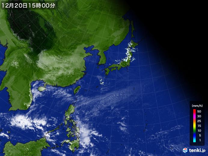 実況天気図(2022年12月20日)