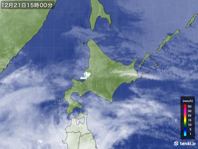 実況天気図(2022年12月21日)