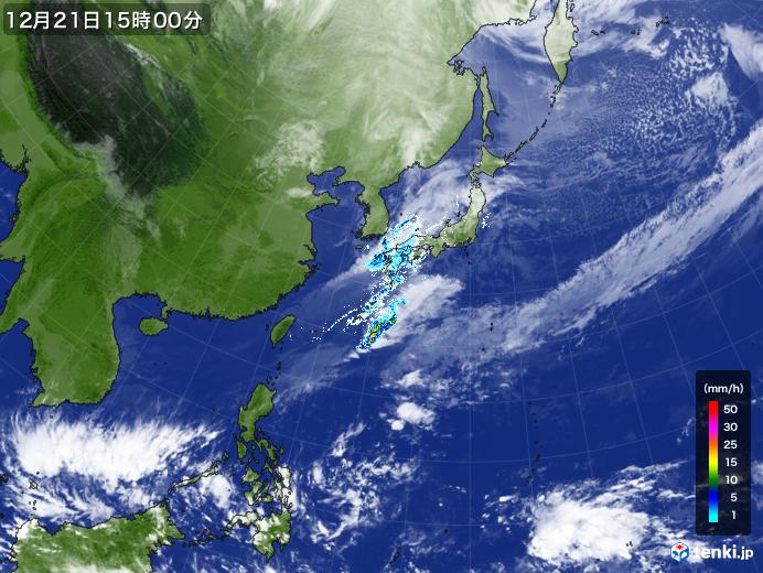 実況天気図(2022年12月21日)