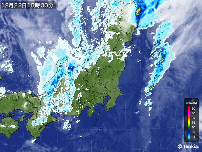 実況天気図(2022年12月22日)
