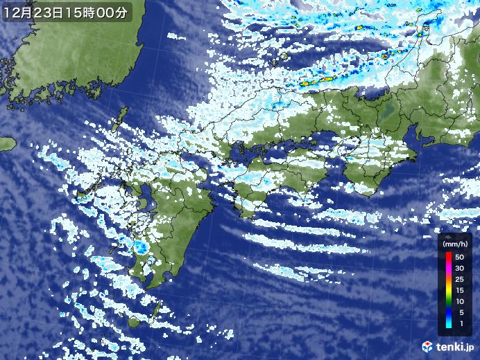 実況天気図(2022年12月23日)