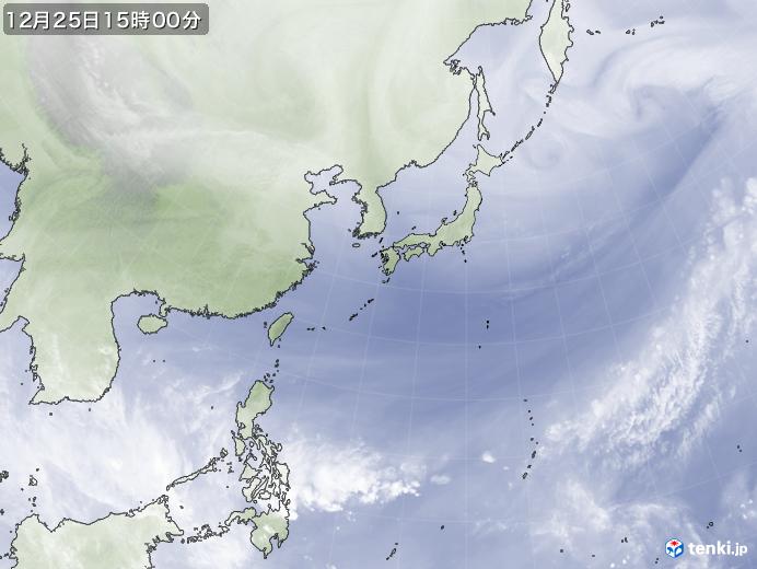 実況天気図(2022年12月25日)