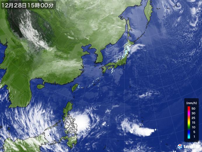 実況天気図(2022年12月28日)