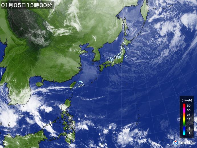 実況天気図(2023年01月05日)