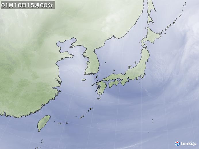 実況天気図(2023年01月10日)