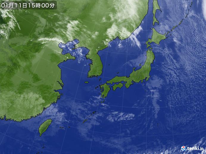 実況天気図(2023年01月11日)