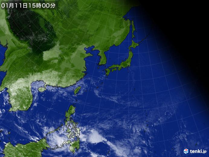 実況天気図(2023年01月11日)