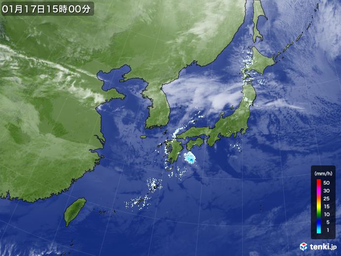 実況天気図(2023年01月17日)