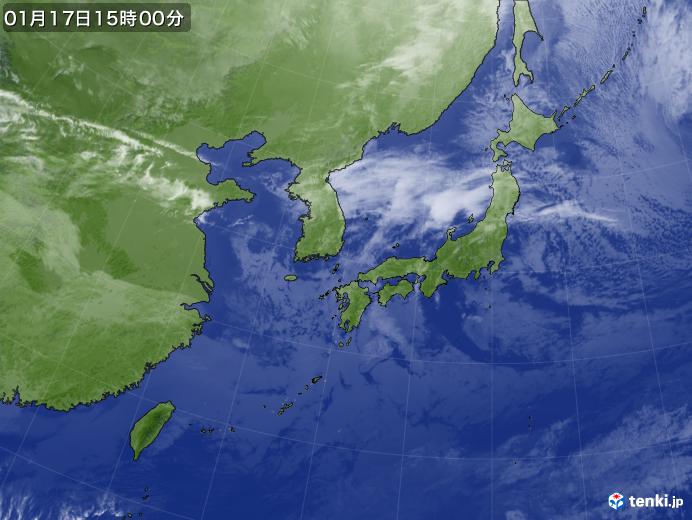 実況天気図(2023年01月17日)